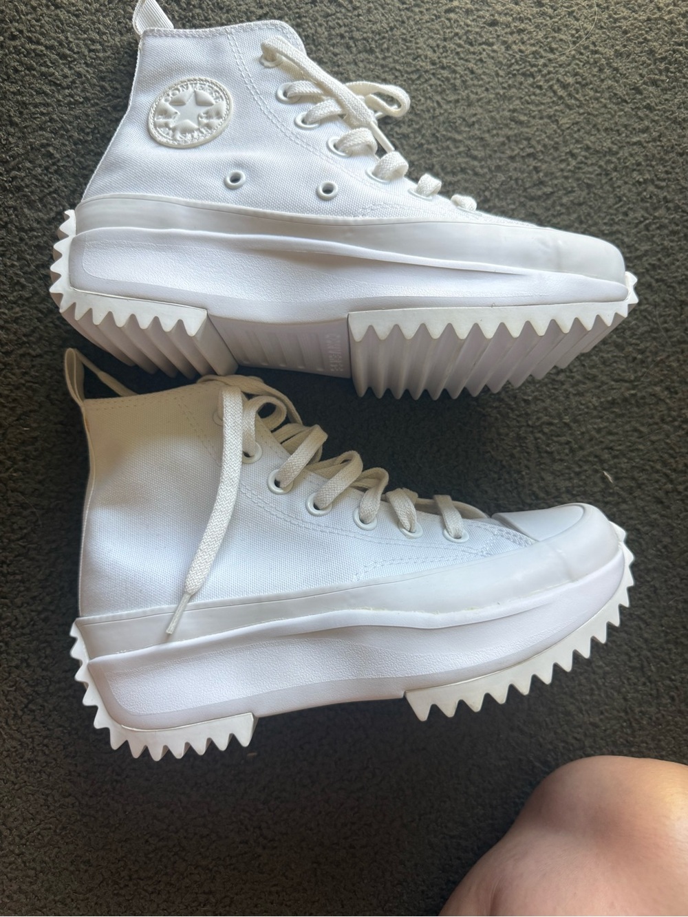 Converse White High-Top Platform Sneakers
